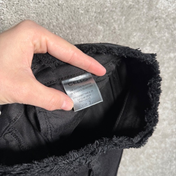 CELLO Black Flared Jeans‎ Ripped Distressed High Rise Bell Bottom Size 7 - 28 - Picture 7 of 10